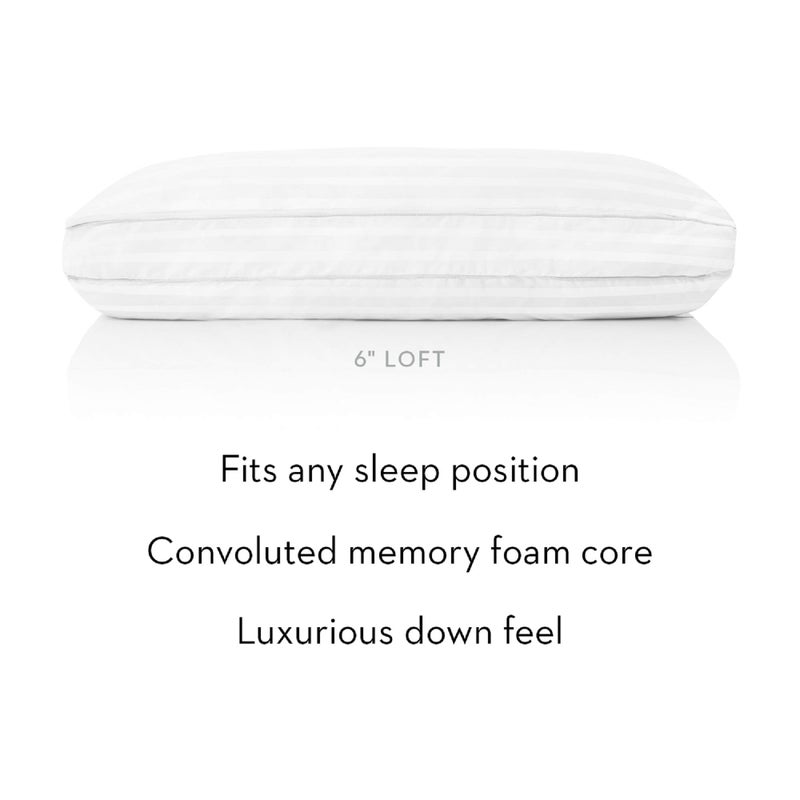 Malouf Convolution Gelled Microfiber with Convoluted Memory Foam Pillow - Down Alternative - Queen - Image 4